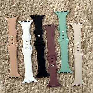 Apple Watch All Series  Silicone Strap Bands for 38mm 40mm  Lot of 6